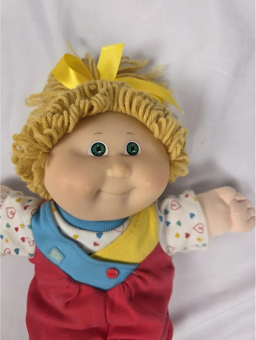 Vintage 1987 Cabbage Patch Kids Doll Coleco Blonde Hair Green Eyes China 8-893D